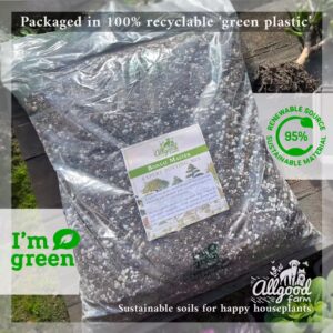 packaged in 100% recyclable green plastic
