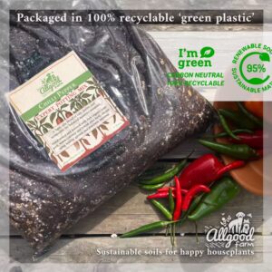 allgood farm chilli pepper soil packaged in 100% recyclable green plastic