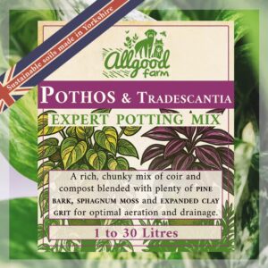 allgood farm pothos and tradescantia soil mix product label