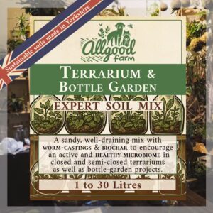 allgood farm terrarium and bottle garden soil mix product label