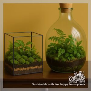 a bottle garden and an open terrarium