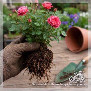 uprooted miniature rose